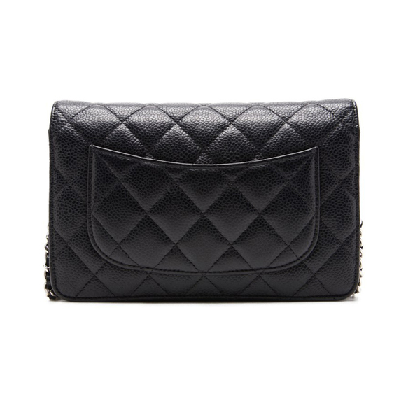 Chanel Coco Mark Chain Wallet Dark Navy Black - Picture 2 of 8